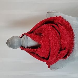 Charter Club Soft Knit Chenille Infinity Scarf Red, NWT